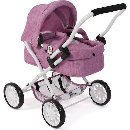 Poussette landeau pour poupée smarty Beige+Bleu+Gris et bleu+Gris et rose+Rose+Rose et bleu+Rose fuschia+Violet 14 - vertbaudet enfant 