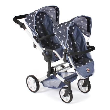 Poussette de poupée linus duo Bleu+Rose et gris 2 - vertbaudet enfant 