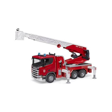 Scania super 560r pompiers avec échelle pivotante, pompe à eau et module light & sound Rouge 2 - vertbaudet enfant 
