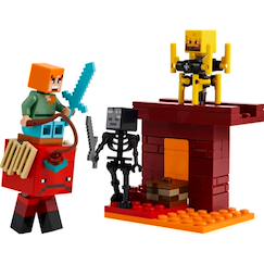 Jouet-Jeux d'imagination-La bataille de la lave du nether 21266 Lego Minecraft