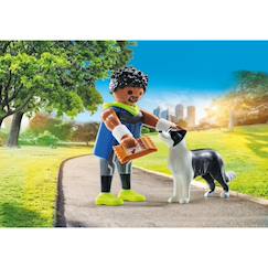 Jouet-Jeux d'imagination-My life homme sportif avec border collie et accessoires 71740
