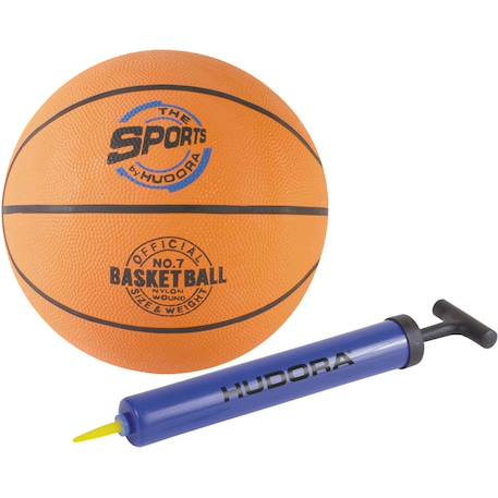 Ensemble ballon de basket et pompe Orange et bleu 2 - vertbaudet enfant 