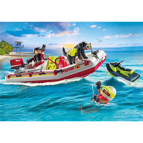 Action heroes bateau de pompier et scooter des mers 71464 Multicolore 1 - vertbaudet enfant 
