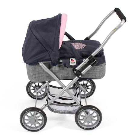 Poussette landeau pour poupée smarty Beige+Bleu+Gris et bleu+Gris et rose+Rose+Rose et bleu+Rose fuschia+Violet 7 - vertbaudet enfant 