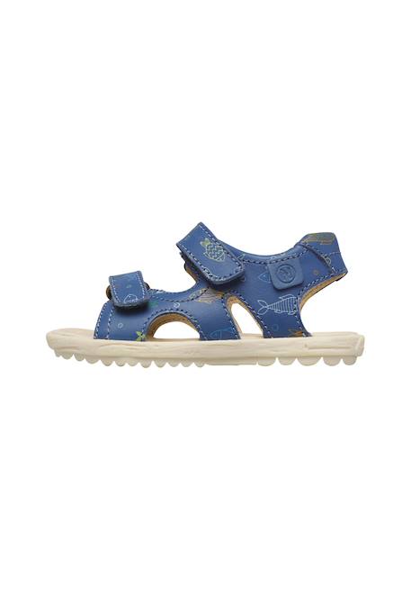 Sandales en cuir sky Bleu- 3 - vertbaudet enfant 