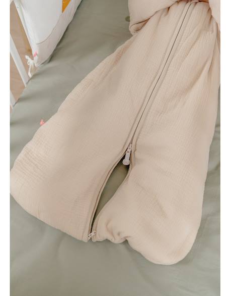 Gigoteuse nomade mousseline de coton Beige 3 - vertbaudet enfant 