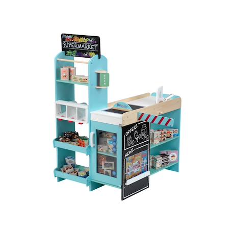 Marchande - Supermarché en bois avec accessoires Multicolore 2 - vertbaudet enfant 