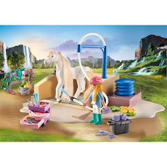 Jouet-Jeux d'imagination-Horses of waterfall isabella & lioness avec aire de lavage pour chevaux 71354