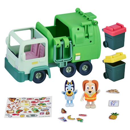 Bluey camion poubelle Vert 1 - vertbaudet enfant 