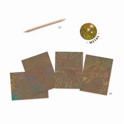 Cartes à gratter - le règne des dinosaures  - vertbaudet enfant
