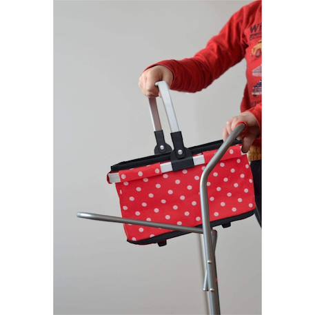 Chariot en métal avec panier de transport avec 40 miniatures Rouge 1 - vertbaudet enfant 