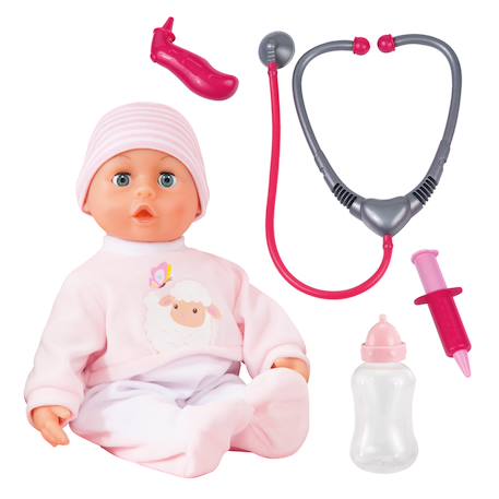 Set de doctuer avec poupée bébé avec son 33cm Multicolore 2 - vertbaudet enfant 