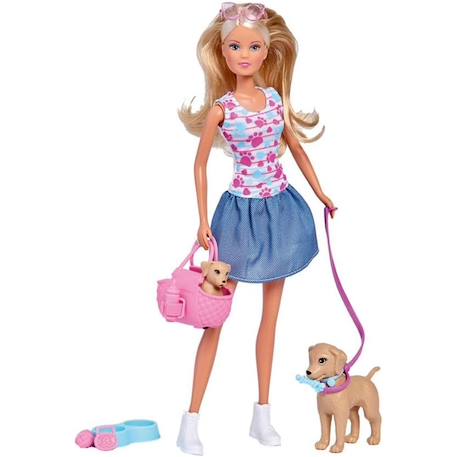 Steffi love poupée mannequin promenade chien Multicolore 1 - vertbaudet enfant 