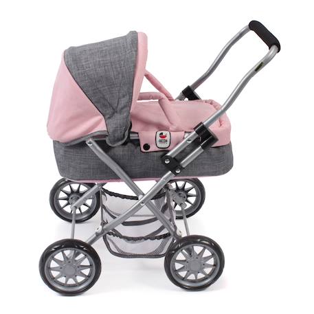 Poussette pour poupons Gris et rose 1 - vertbaudet enfant 