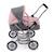 Poussette pour poupons Gris et rose 1 - vertbaudet enfant 