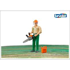 Jouet-Jeux d'imagination-Ouvrier forestier avec accessoires