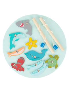 -Jeu de pêche magnétique bois