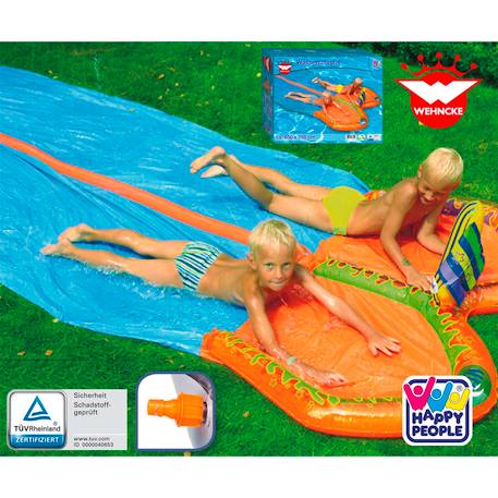 Tapis de glisse aquatique double 650 x 180 cm Bleu et orange 2 - vertbaudet enfant 
