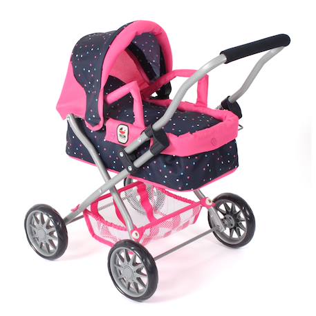 Poussette landeau pour poupée smarty Beige+Bleu+Gris et bleu+Gris et rose+Rose+Rose et bleu+Rose fuschia+Violet 20 - vertbaudet enfant 
