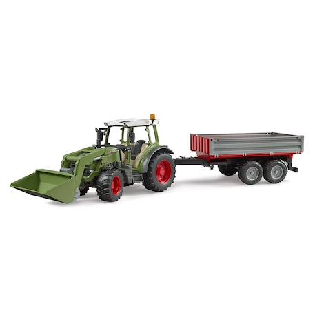 Fendt vario 211 avec chargeur frontal et remorque à ridelle Vert 2 - vertbaudet enfant 