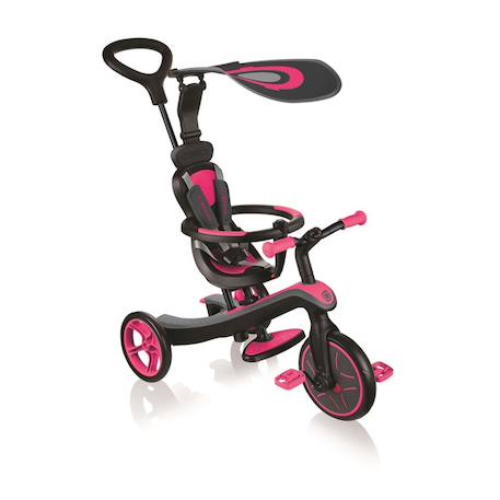 Explorer trike 4 en 1 - tricycle évolutif & draisienne Noir et rose 2 - vertbaudet enfant 