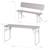 Table pique-nique pliante avec bancs à dossier pour 4 enfants Gris+Teck 3 - vertbaudet enfant 