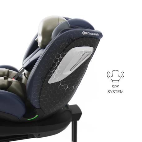 Siège auto I-GROW 2 PLUS, i-size 4-en-1   40-150 cm pivotant 360°, isofix, top tether, dos et face route, protection latérale, inclinable, ventilation, évolutif 0-12 ans Bleu+Gris+Noir+Vert 6 - vertbaudet enfant 