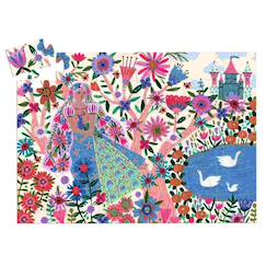 Jouet-Jeux éducatifs-Puzzles-Puzzle 36 pièces la princesse et son paon