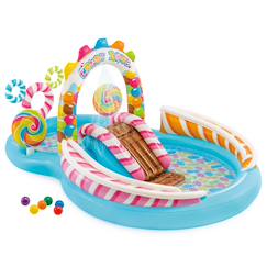Jouet-Jeux de plein air-piscine avec aire de jeux aquatiques candy zone