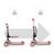Trottinette Kinderkraft HALLEY 2 2-en-1 avec Siège Réglable 25-33 cm, Guidon 4 Hauteurs, Roues LED et Pliage Rapide Blanc+Rose+Vert 10 - vertbaudet enfant 