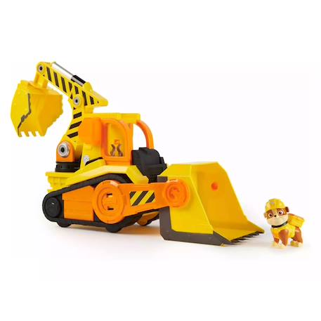 Rubble & crew - grand bulldozer avec effets sonores et lumineux et figurine rubble Jaune 1 - vertbaudet enfant 