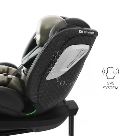 Siège auto I-GROW 2 PLUS, i-size 4-en-1   40-150 cm pivotant 360°, isofix, top tether, dos et face route, protection latérale, inclinable, ventilation, évolutif 0-12 ans Bleu+Gris+Noir+Vert 18 - vertbaudet enfant 