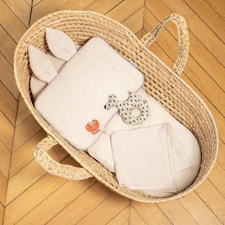 Lot de 3 draps housses couffin en coton sidonia Beige, vert, sidonia 4 - vertbaudet enfant 