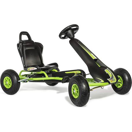 Goart/kart avec volant sonore et pneus à air Noir et vert 2 - vertbaudet enfant 