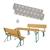 Table pique-nique pliante avec bancs et coussins pour 4 enfants Gris+Teck 8 - vertbaudet enfant 