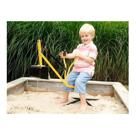Excavatrice assise - pour enfants, rotative Jaune et noir 1 - vertbaudet enfant 