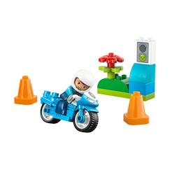 Jouet-Jeux d'imagination-Duplo la moto de police bleue 10471