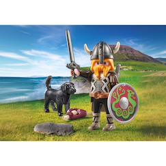 Jouet-Jeux d'imagination-Viking avec son chien, bouclier, casque et armes 71755
