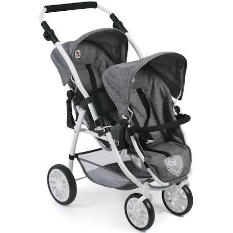 Le buggy tandem vario pour poupons Gris 2 - vertbaudet enfant 