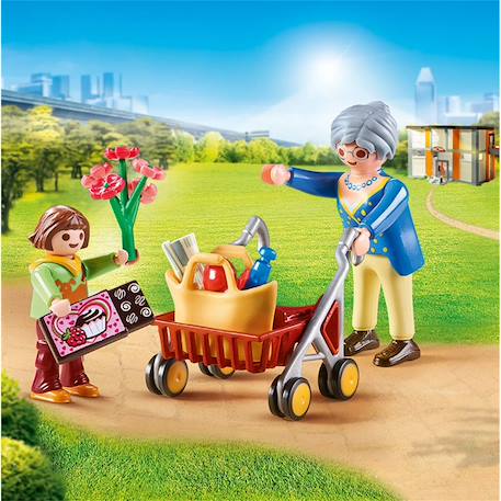 City life - petite fille et grand-mère 70194 Multicolore 1 - vertbaudet enfant 