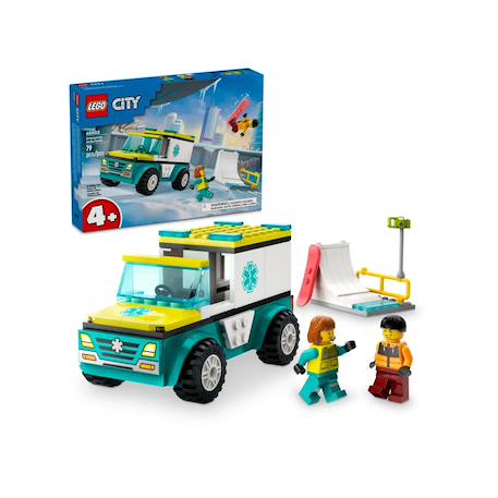L'ambulance de secours et le snowboardeur 60403 Multicolore 2 - vertbaudet enfant 