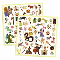 Jouet-Activités artistiques et musicales-Stickers médiéval fantastique