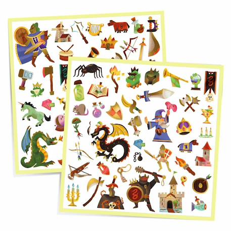 Stickers médiéval fantastique Multicolore 1 - vertbaudet enfant 