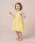 Robe sans manches 100% coton fille Fond blanc raye jaune 1 - vertbaudet enfant 
