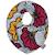 Bavoir bandana cache-cou réversible wax fleurs de mariage Rouge 1 - vertbaudet enfant 