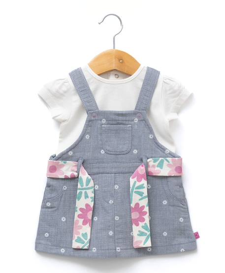 Bébé-Ensemble-Ensemble robe + haut 100% coton bébé fille