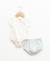 Ensemble bloomer + haut 100% coton bébé garçon Fond blanc casse raye bleu 1 - vertbaudet enfant 