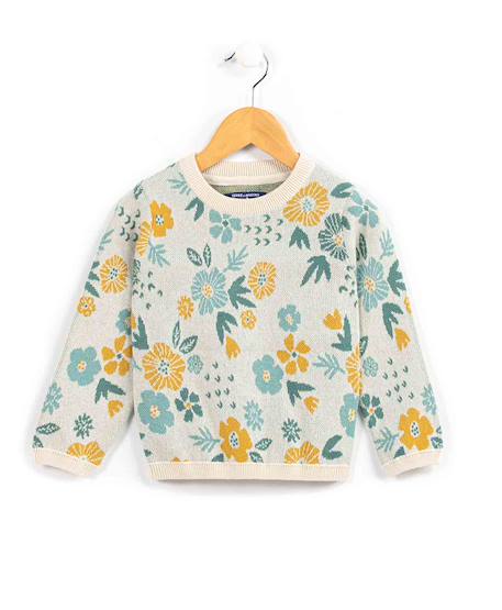 Pull fille Imprime jaune 1 - vertbaudet enfant 