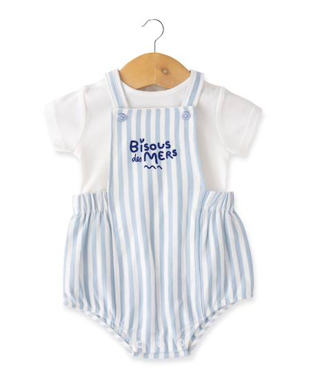 Bébé-Ensemble-Ensemble salopette + haut 100% coton bébé garçon