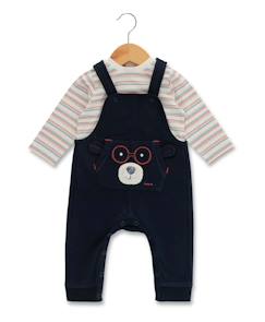 Ensemble salopette + haut 100% coton bébé garçon  - vertbaudet enfant